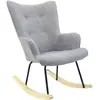 Image de Fauteuil à bascule en tissu et métal