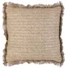 Image de Coussin design bord de mer en jute avec franges 40x40cm beige
