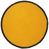 Image de Tapis rond coton moutarde bord noir D120cm