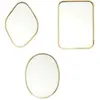 Image de Lot de 3 miroirs dorée