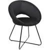 Image de Fauteuil rond en velours cotelé noir