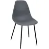 Image de Chaise plastique et métal grise