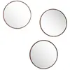 Image de Lot de 3 miroirs diam 26cm effet bois