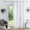Image de Voilage brodé au style graphique polyester blanc 140x240 cm