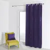 Image de Rideau en velours feutré uni violet 135x260 cm