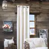 Image de Rideau cocooning en imitation fourrure polyester/fourrure blanc
