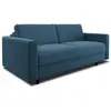 Image de Canapé convertible express 140cm 3 places en tissu tramé bleu gris