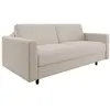 Image de Canapé convertible express dunlopillo 160cm 3 places tissu tramé beige
