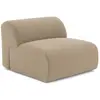 Image de Fauteuil sans accoudoirs en tissu bouclette taupe