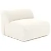 Image de Fauteuil sans accoudoirs en tissu bouclette crème