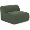 Image de Fauteuil sans accoudoirs en tissu tramé vert olive