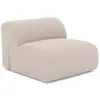 Image de Fauteuil sans accoudoirs en tissu tramé beige