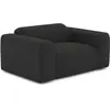 Image de Fauteuil en tissu bouclette anthracite foncé
