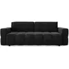 Image de Canapé convertible coffre noyer 4 places en velours anthracite foncé