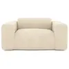 Image de Fauteuil en velours texturé crème