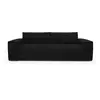 Image de Canapé convertible express matelas 140cm 3places velours côtelé noir