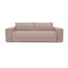 Image de Canapé convertible express matelas 140cm 3 places velours côtelé taupe