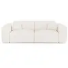 Image de Canapé convertible express 160cm 4 places en tissu bouclette crème
