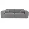 Image de Canapé convertible express 160cm 4 places en tissu tramé gris clair