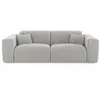 Image de Canapé convertible express 140cm 3places en tissu tramé gris clair