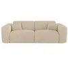 Image de Canapé convertible express 140cm 3 places en velours côtelé beige