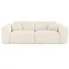 Image de Canapé convertible express 140cm 3 places en velours côtelé crème