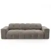 Image de Canapé 4 places en velours taupe