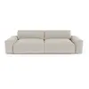 Image de Canapé 3 places en tissu tramé toucher doux beige