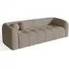 Image de Canapé 3 places en tissu bouclette taupe
