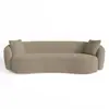 Image de Canapé 3 places en tissu bouclette beige