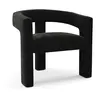 Image de Fauteuil de salle à manger en velours noir