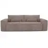 Image de Canapé convertible express 4 places en velours gaufré taupe