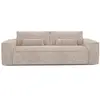 Image de Canapé convertible express 3 places en velours gaufré beige