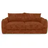 Image de Canapé convertible express 3 places en velours gaufré terracotta