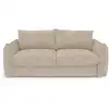 Image de Canapé convertible express 3 places en velours gaufré beige