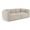 Image de Canapé 3 places 3 places en tissu tramé toucher doux beige