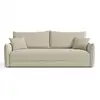 Image de Canapé convertible 3 places en tissu tramé beige