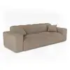 Image de Canapé 4 places en tissu bouclette taupe