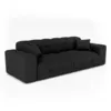 Image de Canapé 4 places en tissu bouclette anthracite foncé