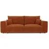 Image de Canapé convertible express 3places tissu tramé toucher doux terracotta