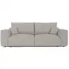 Image de Canapé convertible avec coffre 4 places en tissu bouclette gris clair