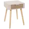 Image de Table de chevet bicolore 1 tiroir rose