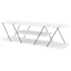 Image de Meuble tv 2 niveaux design minimaliste canaz blanc