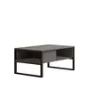 Image de Table basse rectangulaire 2 niches de rangement effet pierre gris