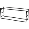 Image de Porte-bûches horizontal en métal design industriel noir