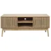 Image de Meuble tv 2 portes et 2 niches de rangement marron