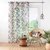 Image de Voilage à oeillets voile sablé imprimé multicolore 140 x 240 cm
