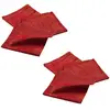 Image de Lot de 6 serviettes fils métallisés rouge et or 40 cm x 40 cm