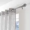 Image de Kit de tringle à rideaux extensible feuille argent l210 à l380 cm