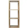 Image de Etagère de rangement 3 cases en bois marron